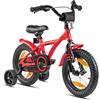 PROMETHEUS BICYCLES Bicicletta Bambina 4 Anni Bici per Bambini Bici Bambina Bambino 14 Pollici Bimba con rotelle e Freno contropedale Rosso