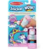 Melissa & Doug Sticker WOW! Timbratore di Adesivi e Blocco Attività di 24 Pagine con 300 Adesivi - Unicorno, Gioco Educativo per Lavoretti Artistici, Bambini, 3+ Anni - Certificati FSC