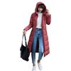 DAIHAN Cappotto Invernale da Donna Piumino Giacca Invernale Lungo Trench Giubbotto Antivento Giacca Imbottita Maniche Lungo Giacca Trapuntata Caldo Outwear,Rosso2,5XL