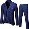 Caxndycing Tuta da uomo, 3 pezzi, slim fit, 2 bottoni, abito da sposa per abiti da lavoro, giacca da lavoro, gilet da lavoro, Blu marino, 6XL