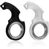 NQEUEPN 2pz Portachiavi Spinner Fidget Giocattoli con Diametro Interno di 1,7cm con 2 Portachiavi in Metallo, Finger Spinner Portachiavi per Bambini Adulti Sollievo Dall'Ansia (Nero, Argento)