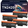 Lemero TN2420 TN 2420 Toner Compatibili per Brother MFC L2710DW MFC-L2710DW MFC-L2710DN HL-L2310D HL-L2350DN HL-L2370DN HL-L2375DW MFC-L2730DW MFC-L2750DW DCP-L2510D DCP-L2530DW(4 Nero, con Chip)