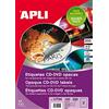 APLI CAJA DE ETIQUETAS CD-DVD CON DORSO OPACO QUE EVITA QUE SE VEA LA SERIGRAFIA DEL CD-DVDA4 EXT 117 MM X 18 MM100H