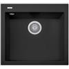 Plados ON5610-70 Lavello 1 Vasca 56 x 50 cm con fascia miscelatore Serie One 56-10 finitura 70 MicroULTRAGRANIT NERO MATT