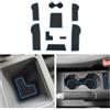 CDEFG Compatibile con VW T Cross 2018-2023 2024 2025, Tappetino Antiscivolo Antipolvere Antigraffio Tappetini in Gomma Portabicchieri Auto T Cross 2024 Accessori (blu)