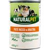 NaturalPet Dog Adult Patè All Breeds 400 gr - Anatra - 1° ORDINE? scegli lo sconto BZR5 / BZR20 + 200 punti fedeltà