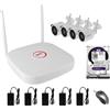 Longse Kit Video Sorveglianza Wi-Fi Full HD da esterno, 4 Telecamere, NVR con HDD 2 TB