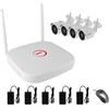 Longse Kit Video Sorveglianza Wi-Fi Full HD da esterno, 4 Telecamere, NVR SATA 3.5"