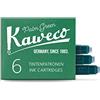 Kaweco Penna stilografica Palm Green per cartucce d'inchiostro con cartucce corte standard, 6 cartucce di inchiostro per cartucce di inchiostro di molti produttori di marca, inchiostro per penna