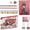 Harry Potter Set di Cancelleria, Include Matite, Righello, Taccuino A6, Gomma, Temperamatite, Foglietti Adesivi, Clips, Astuccio, Set Scolastico