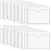 Vicloon Buste Adesive Trasparente, 20Pcs Tasca Adesiva, Tasche Autoadesive per Schede, Porta Licenza di Parcheggio Autoadesivi, Biglietti Trasparente per Licenza Badge Passaporti (5 * 7cm)