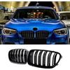 Hengjiayao Griglia Paraurti Anteriore Nera Lucida Compatibile con BMW Serie 1 F20 F21 Facelift 2011 2012 2013 2014 (For 1er F20 2011-2014)
