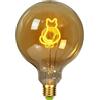 TIANFAN Lampadina decorativa a forma di gatto LED G125, 4W 200lm, regolabile, dorata, attacco E27