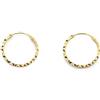 Monde Petit Damen & Kinder Creolen Hoop 12x1 mm Ohrstecker - Gelbgold 9 Karat (375) - Scatola Regalo - Certificato di garanzia