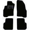 QUEMAR Tappetini Auto compatibili con Punto e Punto EVO 2009-2018/ Kit Tappeti in Moquette e Gomma su Misura (Set 2 Anteriori + 2 Posteriori)/Ricami e Colori Personalizzati (0 Ricami, Bordo Antracite)