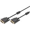 DIGITUS Cavo di collegamento DVI, DVI(24+1), 2x ferrite M/M,10,0m, DVI-D Dual Link, nero
