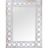 DRW Specchio da parete rettangolare in legno dorato 80x60x3 cm