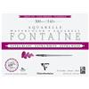 Clairefontaine 976038C Blocco collato sui 4 lati Fontaine Extra Bianco - 15 fogli carta acquerello Extra Bianco 100% Cotone a grana fine - Qualità professionale 20x15cm 300g