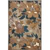 DRW Quadro tela con cornice in legno naturale con fiori in tonalità marrone e ocra 122,6 x 82,6 x 4,3 cm