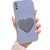 Rnrieyta Miagon 3D Cuore Cavalletto Custodia per Samsung Galaxy A50,Elettrolitico Cover Morbida Sottile Silicone Protettiva Case con Stand Supporto