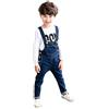Petalum - Salopette da ragazzo e ragazza, in cotone denim, mutandina in jeans con bretelle lunghe, regolabili, stile casual blu 7-8 Anni