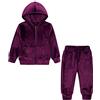 Verve Jelly Vestiti per bambini e bambine, tinta unita, felpe, maniche lunghe, pantaloni tascabili, abbigliamento autunno inverno, set di vestiti con cappuccio per bebè, 120 blu navy 4-5 anni