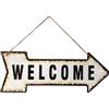 DiiliHiiri Cartello in lamiera di benvenuto — 40 x 15 cm Originale Poster Retro American Retro Sign Company per Bar Pub Caffetteria Garage e Officina Decorazione Targa Vintage anni 50 (9543-1) WO