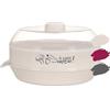 HAPPYCOSAS Vaporiera Microonde Veloce per Cucina Sana - Coperchio Ermetico Antifuoriuscita - Per Verdure, Pesce, Carne - Materiale Durevole, Colore Bianco.