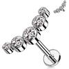 Melighting Piercing Labret in Titanio Orecchini Helix Curva 16g Internally Threaded Labret Cartilagine Tragus Conch Piercing Orecchino da Piercing al Lobo Superiore