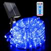 GHONLZIN Solare Luminosa Tubo, Luci a Corda Impermeabili 20 Metro 8 Modalità 200 LEDs Luci Catena Tubo Luminosi con Telecomando per Interno Esterno Giardino Casa Festa Matrimonio Natale Decorazione