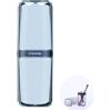 MEIJMJIA - Portaspazzolino trasparente, contenitore dentifricio | portatile, antipolvere, antibatterico, per casa, campeggio, scuola, contenitore per spazzolino (blu trasparente)