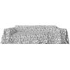 HOME ZEN HOUSEHOLD LINEN telo gran foulard copriletto copritutto copridivano art sunny in tessuto di poliestere e cotone antistrappo con fantasie in stampo damascato floreale cancello (240x280 cm, ivy grigio chiaro)