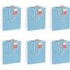 Eurowrap - X-30918-3Cpack - Pack 6 sacchetti regalo Natale 21,5x10,2x25,3cm