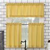 No. 918 Martine - Set di mantovana e ripiani in microfibra semi-trasparente, 137 x 61 cm, colore: Giallo