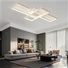 ANZHUANG Plafoniera LED Soffitto Moderna, Grande, Con Telecomando, Applica A Decorativa Soggiorno Camera Da Letto Cucina E Ufficio,Bianca, 140 * 80CM/115W