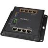 StarTech.com Switch industriale a 8 porte Gigabit PoE - 4 x PoE+ 30W - Power Over Ethernet - Switch gestito GbE Layer/L2 in metallo temprato - Commutatore di rete Gigabit ad alta potenza IP-30/ -40C a +75C IES81GPOEW