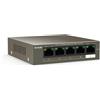 Tenda TEF1105P-4-38W switch di rete Non gestito L2 Fast Ethernet (10/100) Supporto Power over Ethernet (PoE) Grigio TEF1105P-4-38W