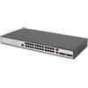 Digitus Switch livello 2 Gigabit Ethernet, 24 porte, 2 porte RJ45/SFP-combo + 2 porte uplink SFP DN802213