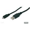 ASSMANN Electronic A/micro-B, 3m cavo USB USB 2.0 USB A Micro-USB B Nero CC-100109-030-N-
