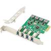 DIGITUS USB PCI Express Add-On card USB3.0, 4-port A/F, Chipset: VL805, self powered