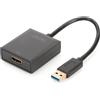 DIGITUS Adattatore da USB 3.0 a HDMI - 1920 x 1080 Pixel - 1080p - Nero - Blister - 220 mm - 160 mm
