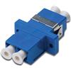 DIGITUS FO coupler, duplex, LC to LC, SM, color blue, OS2 ceramic sleeve, polymer housing, incl. screws