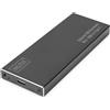 DIGITUS USB Type-C 3.1 External SSD Enclosure M.2 (NGFF) B-Key, alu housing, black, chipset: JMS580