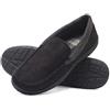 Hanes Mocassino, Pantofole Uomo, Nero, Large