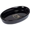 Nobby Gatti in Ceramica Ovale Golden Cat, Nero, 17 x 11 x 2,5 cm, 0,12 l, 1 Pezzo