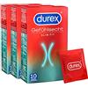 Reckitt Durex Sensorsecht Slim Preservativi - Preservativi sottili con vestibilità aderente e inumiditi con gel siliconico, confezione da 3 (30 pezzi)