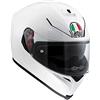 AGV K5 S ECE 22-05 Solid Casco Moto Integrale ECE 22-05 in Carbonio-Fibra di Vetro, con Visierino Parasole, Bianco Perla, XL