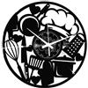 Instant Karma Clocks Orologio in Vinile da Parete Cucchiaio Oggettistica Posate Cucina Chef Casa Decorazione Arredamento, Nero, 30cm