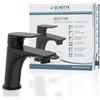 Schütte BOSTON 33216 - Rubinetto da bagno nero opaco, miscelatore per lavabo, colore nero, moderno miscelatore monocomando con scarico, rubinetto per il bagno