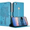 JayModCase Custodia per Huawei P8 Lite 2017, Flip Portafoglio Pelle Cover con [Slot Schede] [Magnetico] [Cavalletto] Antiurto Compatibile con Huawei P8 Lite 2017 - Blu